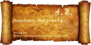 Auerbach Marinetta névjegykártya